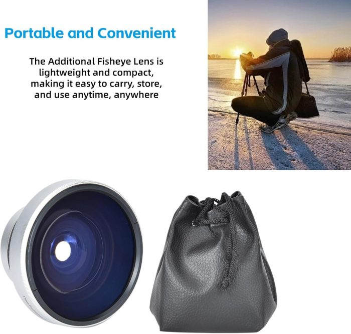 37mm 0.25X Super Fisheye Additional Lens, Macro Close Up Shooting, Made of Aluminum Alloy Optical Glass, Suitable for 37mm Caliber Camera Lenses - Image 4