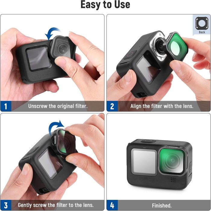 NEEWER 15X Magnification Lens 7-10cm Focal Distance for Macro Photography Close Up, Compatible with GoPro Hero 13 12 11 10 9 Action Camera, Not Waterproof, LS-31 - Image 8